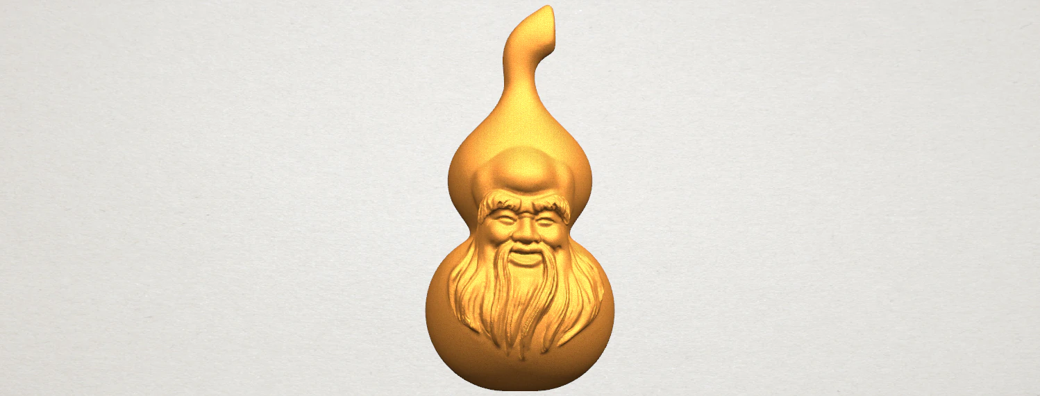 bottle gourd 01 3D Print Model .c4d .max .obj .3ds .fbx .stl .blend 
