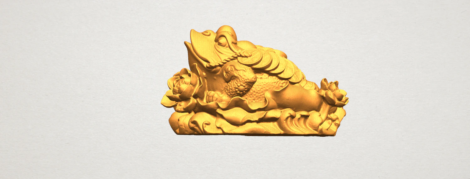 the golden toad 3D Print Model .c4d .max .obj .3ds .fbx .stl .blend 