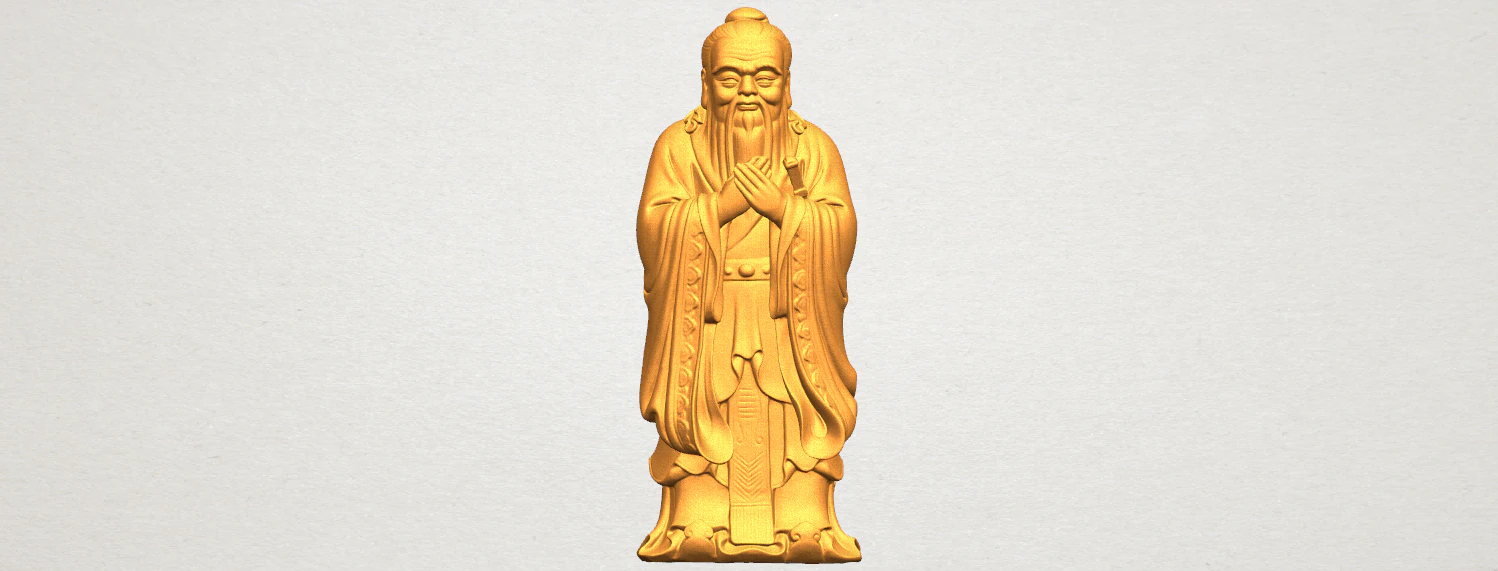 confucius 3D Print Model .c4d .max .obj .3ds .fbx .stl .blend