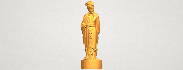 zhu ge liang kong ming 3D-printmodel .c4d .max .obj .3ds .fbx .stl .blend 