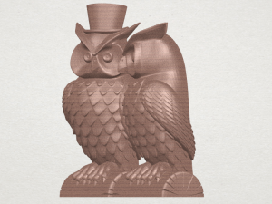 a pair of owl male and female 3Dプリントモデル