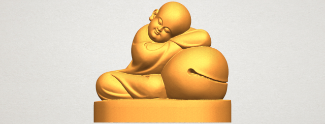 little monk 02 Modello di stampa 3D .c4d .max .obj .3ds .fbx .stl .blend 
