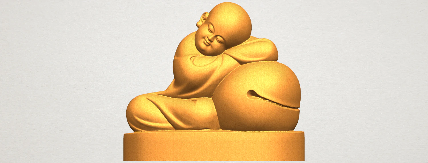 little monk 02 3D Print Model .c4d .max .obj .3ds .fbx .stl .blend