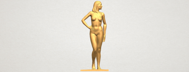 naked girl 19 3D Принт Модель .c4d .max .obj .3ds .fbx .stl .blend 