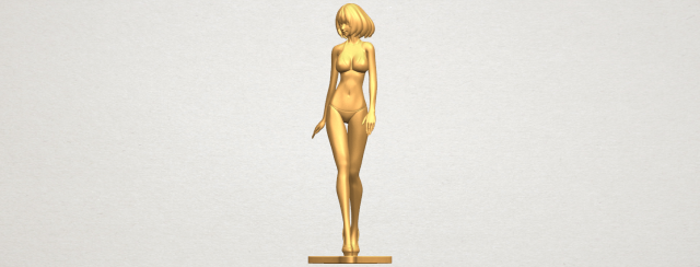 sexy girl 04 3Dプリントモデル .c4d .max .obj .3ds .fbx .stl .blend 