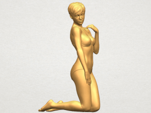 sexy girl 07 bending knees 3D Принт Модель