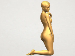 sexy girl 07 bending knees 3D Print Model
