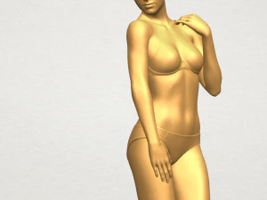 sexy girl 07 bending knees 3D Print Model