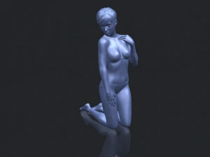 sexy girl 07 bending knees 3D Print Model