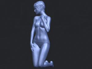 sexy girl 07 bending knees 3D Print Model