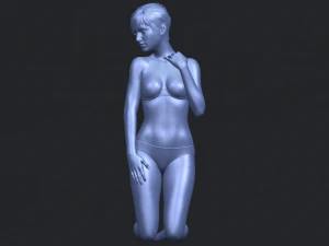 sexy girl 07 bending knees 3D Print Model