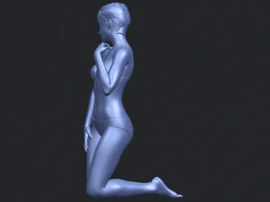 sexy girl 07 bending knees 3D Print Model