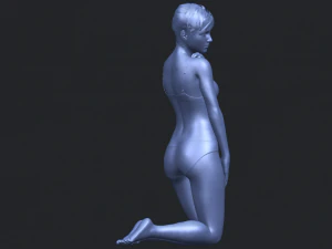 sexy girl 07 bending knees 3D Print Model