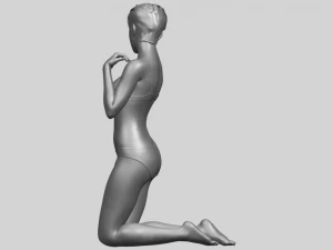 sexy girl 07 bending knees 3D Print Model
