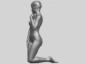 sexy girl 07 bending knees 3D Print Model