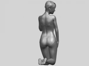sexy girl 07 bending knees 3D Print Model