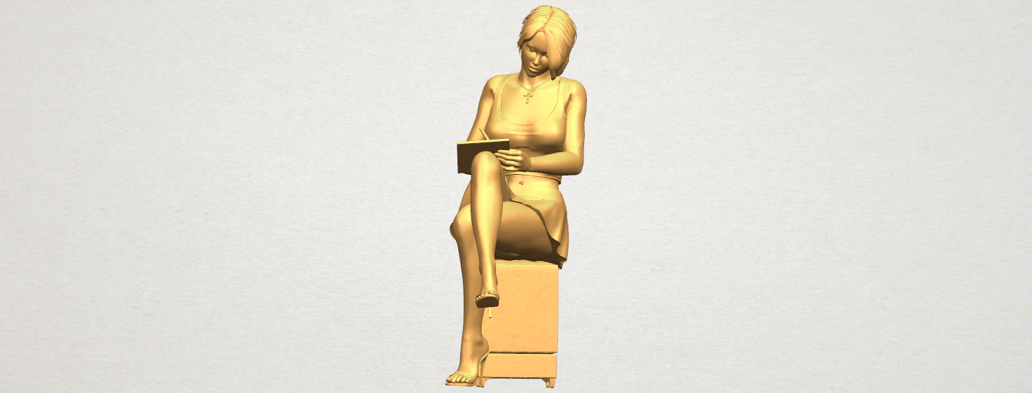 beautiful girl 05 3D Print Model .c4d .max .obj .3ds .fbx .stl .blend 