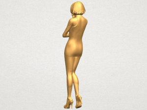 beautiful girl 06 - smoking 3Dプリントモデル