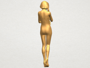 beautiful girl 06 - smoking 3Dプリントモデル