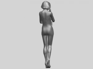 beautiful girl 06 - smoking 3D Print Model