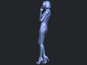 beautiful girl 06 - smoking 3Dプリントモデル