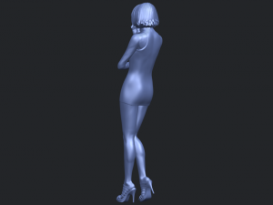 beautiful girl 06 - smoking 3Dプリントモデル