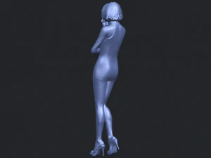 beautiful girl 06 - smoking 3D Print Model