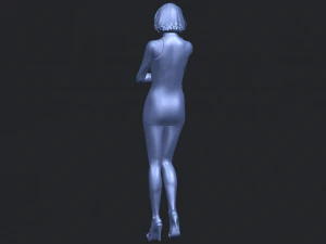 beautiful girl 06 - smoking 3D Print Model
