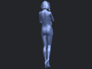 beautiful girl 06 - smoking 3Dプリントモデル