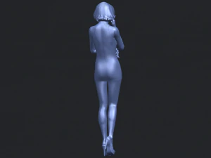 beautiful girl 06 - smoking 3D Print Model