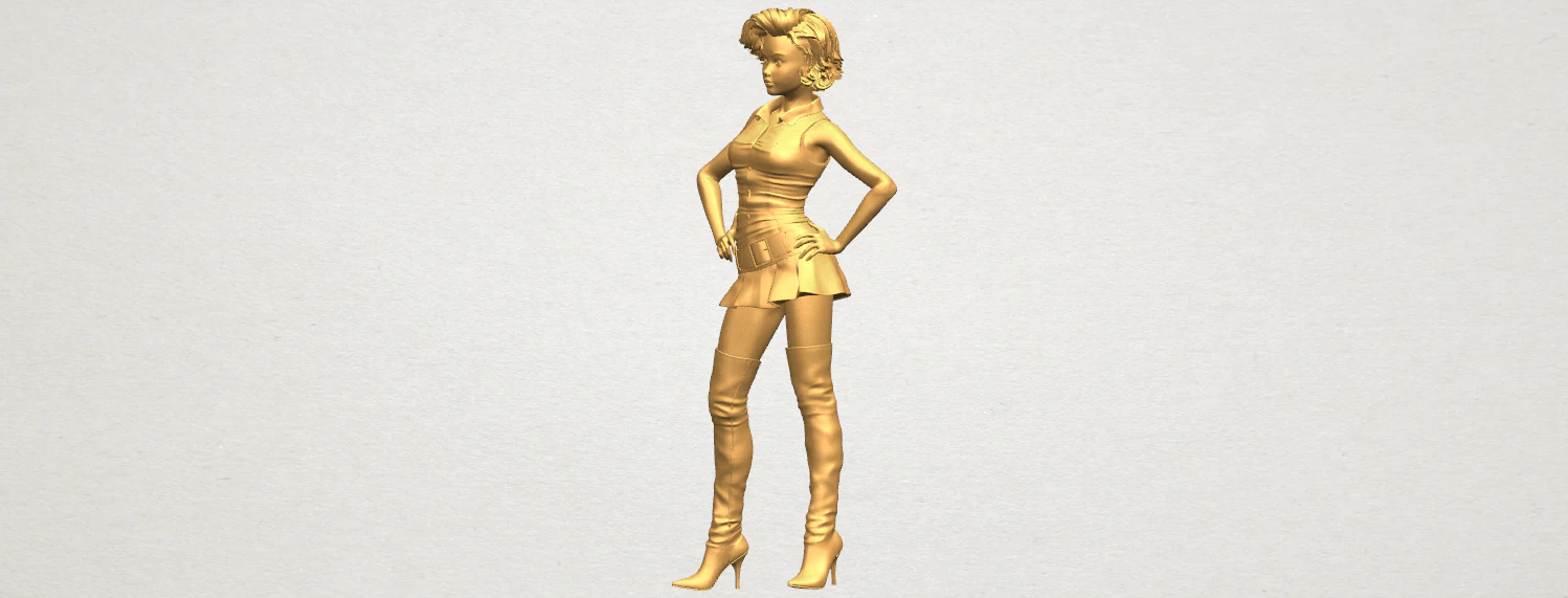 beautiful girl 07 3D Print Model .c4d .max .obj .3ds .fbx .stl .blend