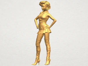 아름다운 소녀 07 3D 프린트 모델