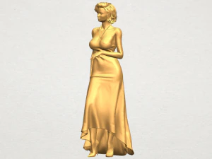 सुंदर लड़की 08 3D प्रिंट मॉडल