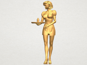 beautiful girl 09 waitress 3D Принт Модель