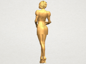 beautiful girl 09 waitress 3D-printmodel
