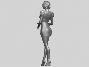 beautiful girl 09 waitress 3D-printmodel