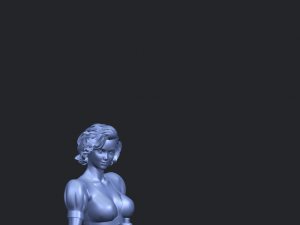 beautiful girl 09 waitress 3D-printmodel