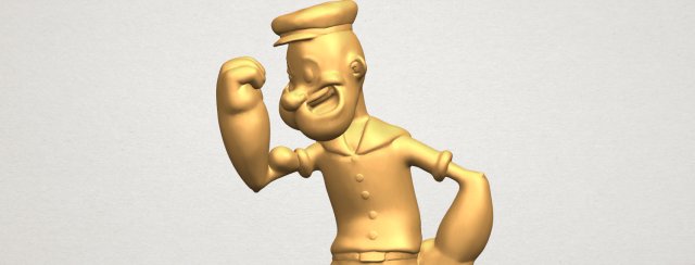 popeye 3Dプリントモデル .c4d .max .obj .3ds .fbx .stl .blend 