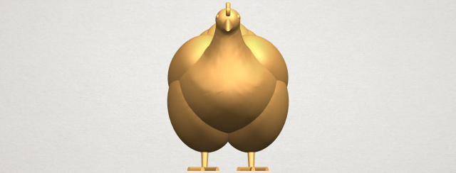 hen Modelo de Impressão 3D .c4d .max .obj .3ds .fbx .stl .blend 