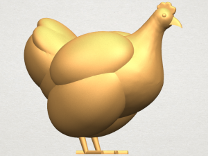 hen Modelo de Impressão 3D