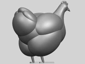 hen Modelo de Impressão 3D