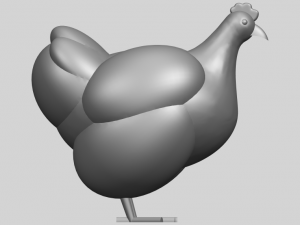 hen Modelo de Impressão 3D