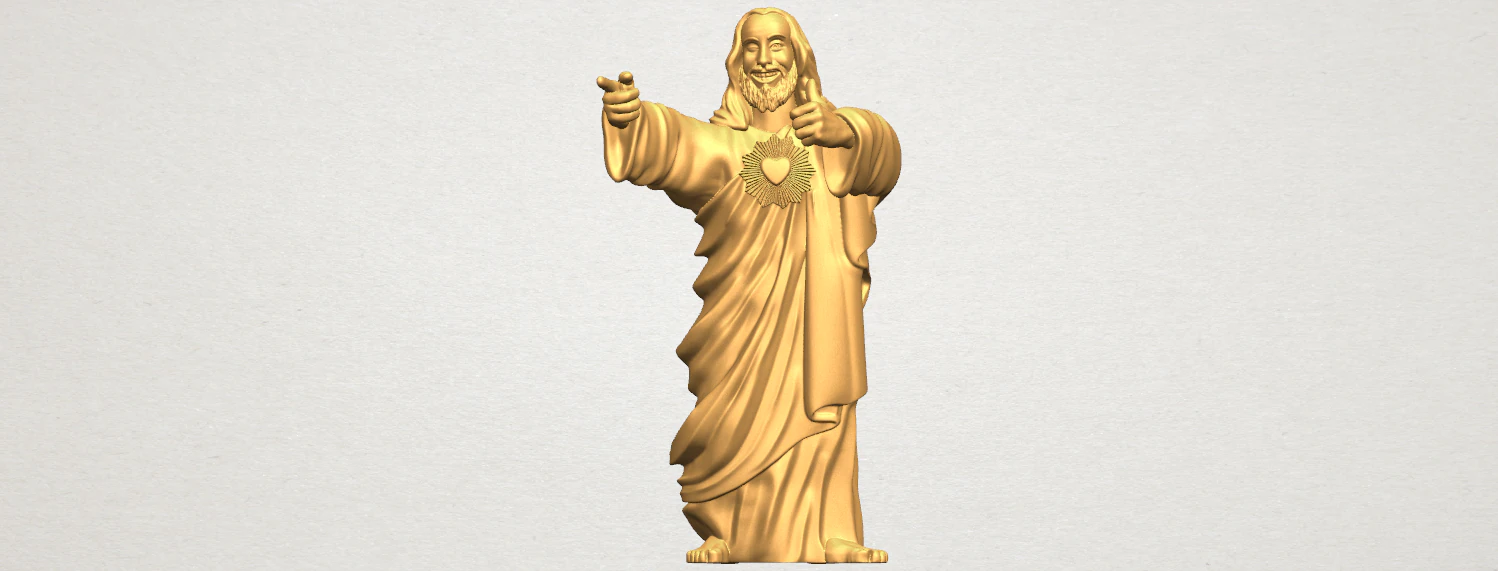 jesus - funny 3D Print Model .c4d .max .obj .3ds .fbx .stl .blend 