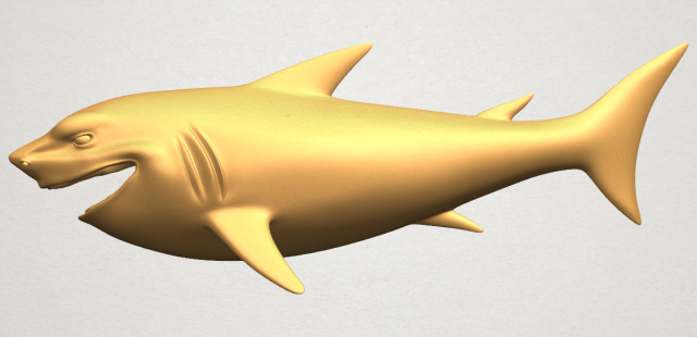 shark 3Dプリントモデル .c4d .max .obj .3ds .fbx .stl .blend 