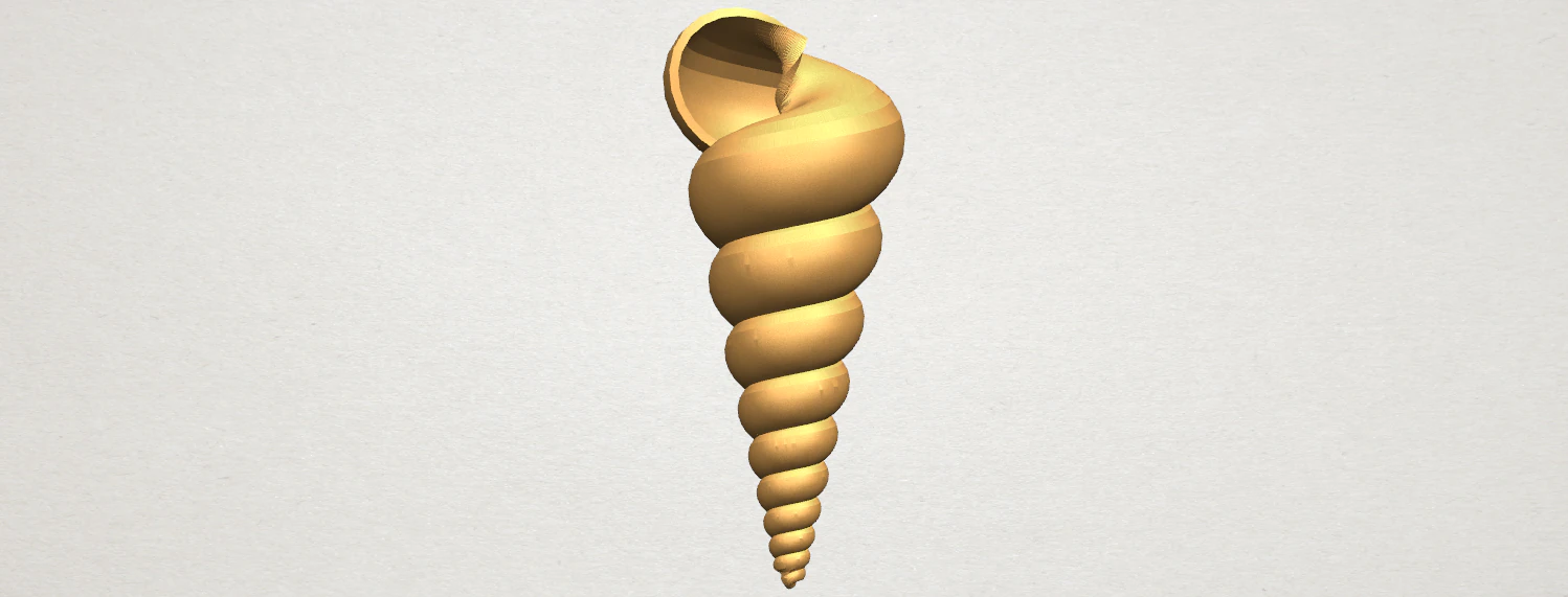 spiral shell 3D Print Model .c4d .max .obj .3ds .fbx .stl .blend 