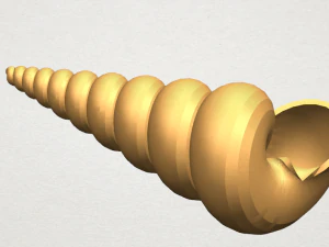 spiral shell 3D Print Model