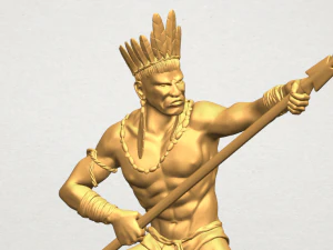 red indian 02 3D Print Model