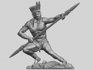 red indian 02 3Dプリントモデル