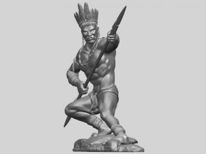 red indian 02 3D Print Model