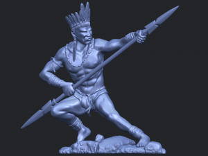 red indian 02 3Dプリントモデル
